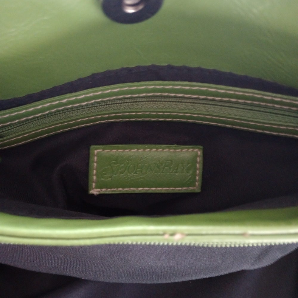 Vintage Avocado Green St. John's Bay Shoulder Bag
